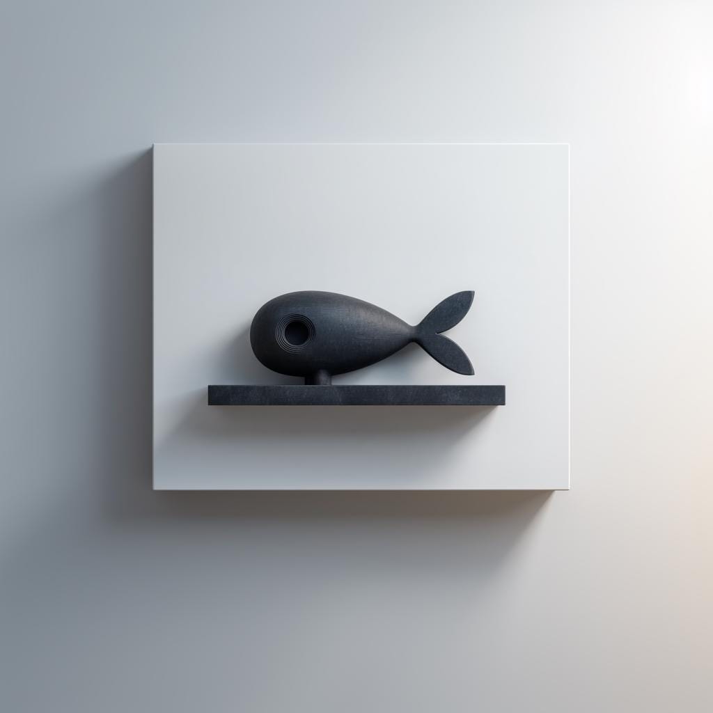 Alternate product view of 3D Printed Fish Wall Shelf.