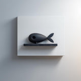 Alternate product view of 3D Printed Fish Wall Shelf.