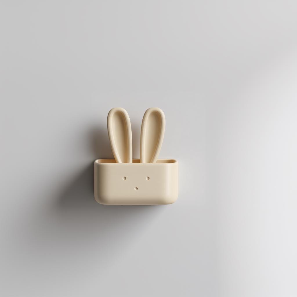 Alternate product view of 3D Printed Bunny Wall Organizer Shelf.