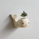 Product gallery view of 3D Printed Whale Wall Planter.