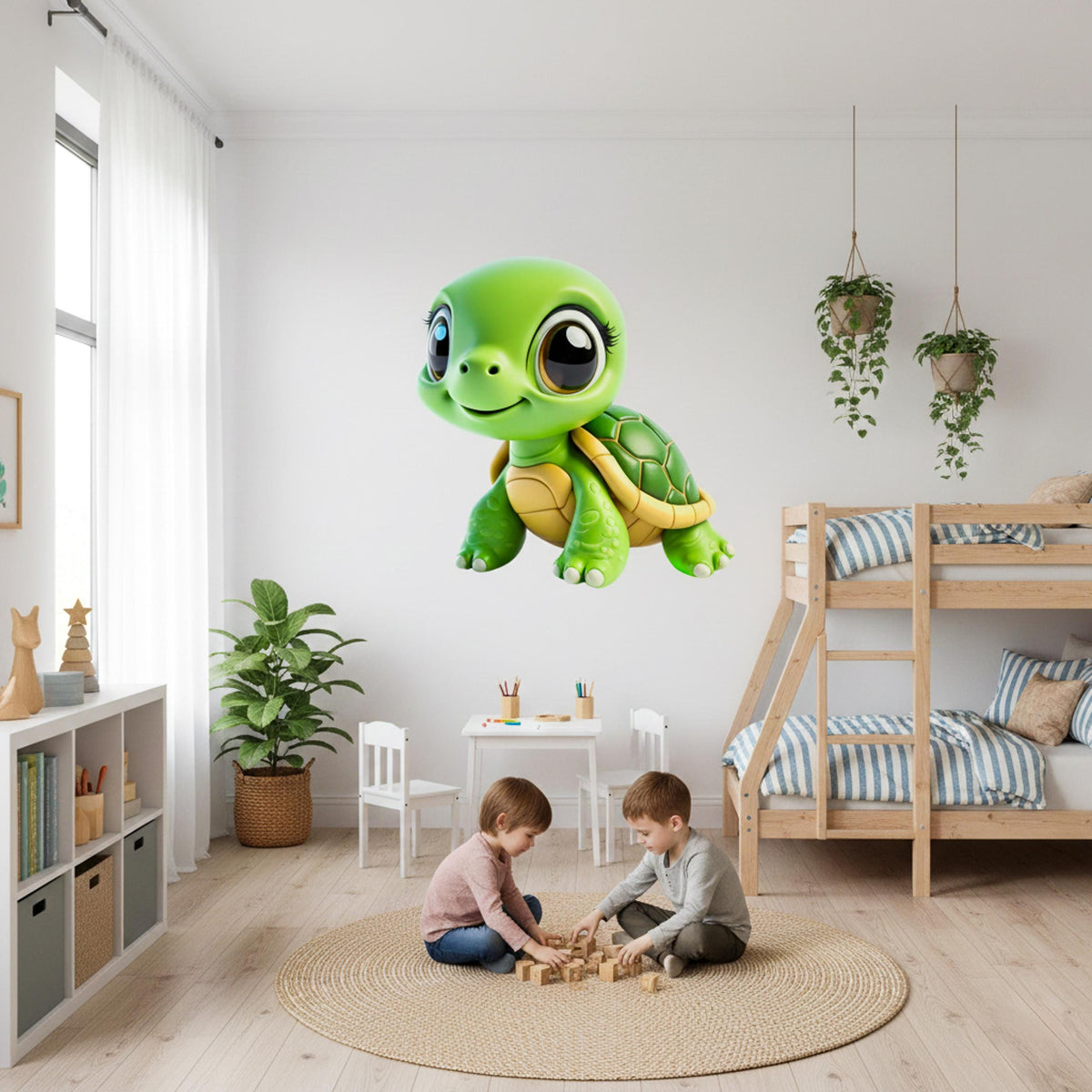 Additional product view of Cute 3D Sea Turtle Wall Decal.