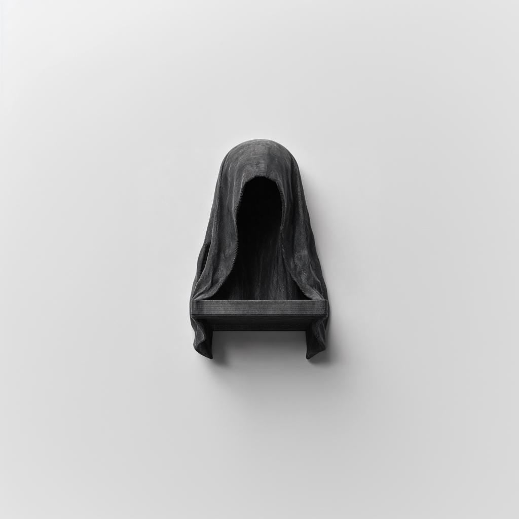 Alternate product view of 3D Printed Grim Reaper Wall Shelf.