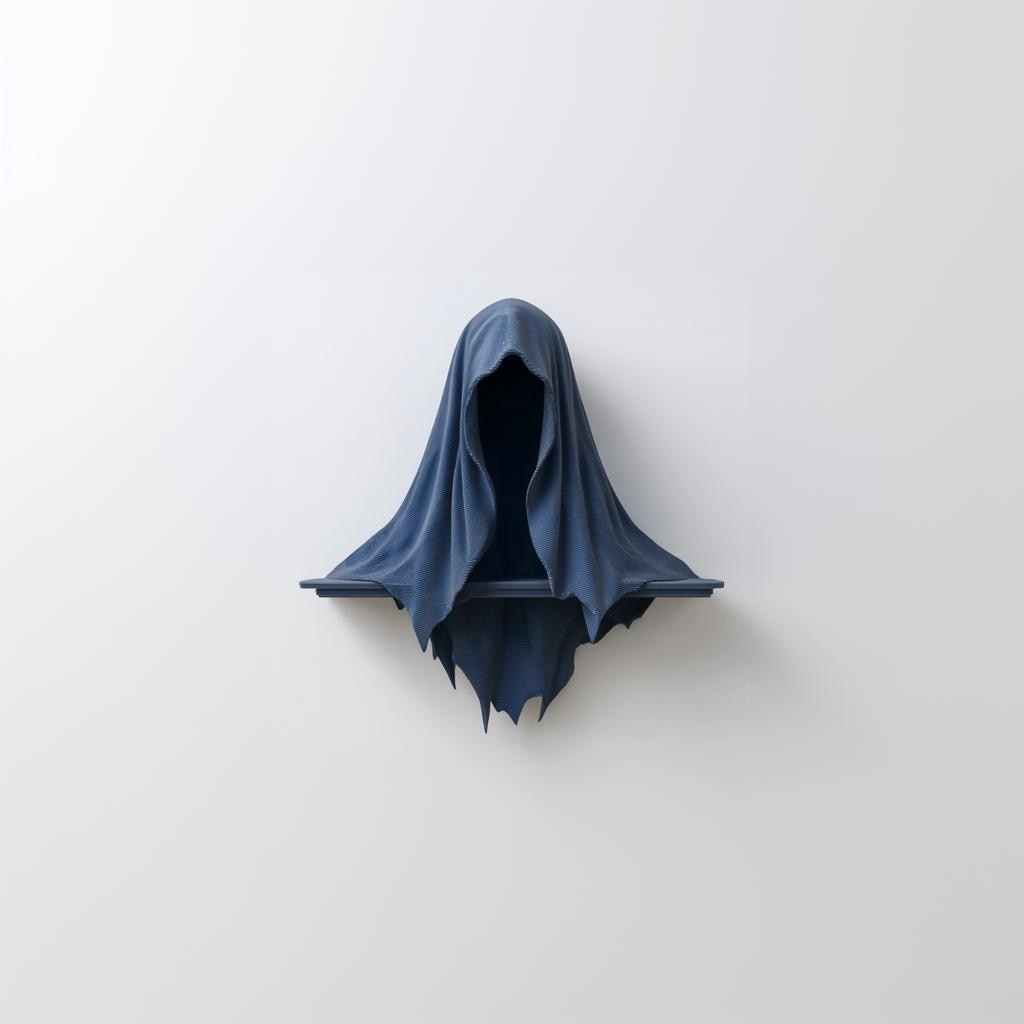 Alternate product view of 3D Printed Cloaked Reaper Wall Shelf.