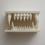 Alternate product presentation of 3D Printed Monster Jaw Wall Shelf.