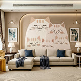 Additional product view of Cute Cat Family Wall Decal.