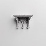 Alternate product view of 3D Printed Gothic Arch Wall Shelf.