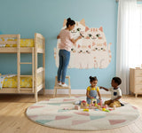 Product detail view of Cute Cat Family Wall Decal.