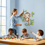Alternate product view of Cute Monkey Wall Decal.