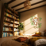 Product display view of Cute Monkey Wall Decal.