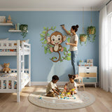 Product detail view of Cute Monkey Wall Decal.