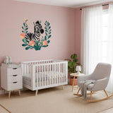 Product detail view of Boho Zebra Wall Decal.