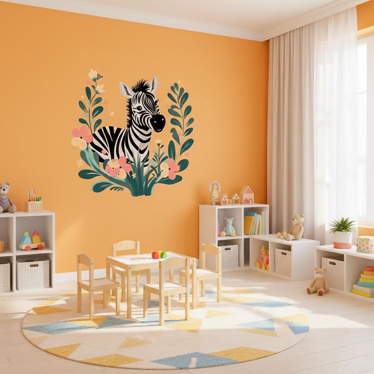Alternate product view of Boho Zebra Wall Decal.