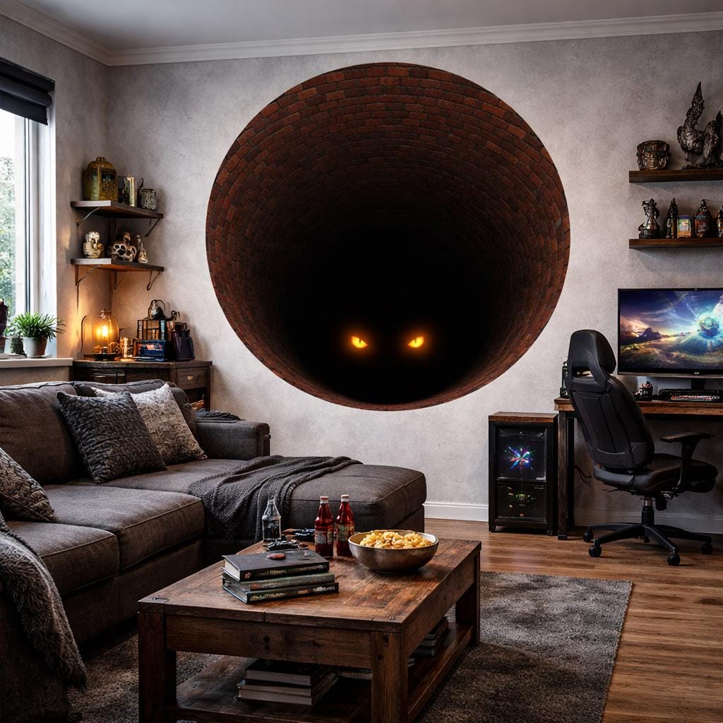 Product gallery view of 3D Mystery Tunnel Wall Decal.