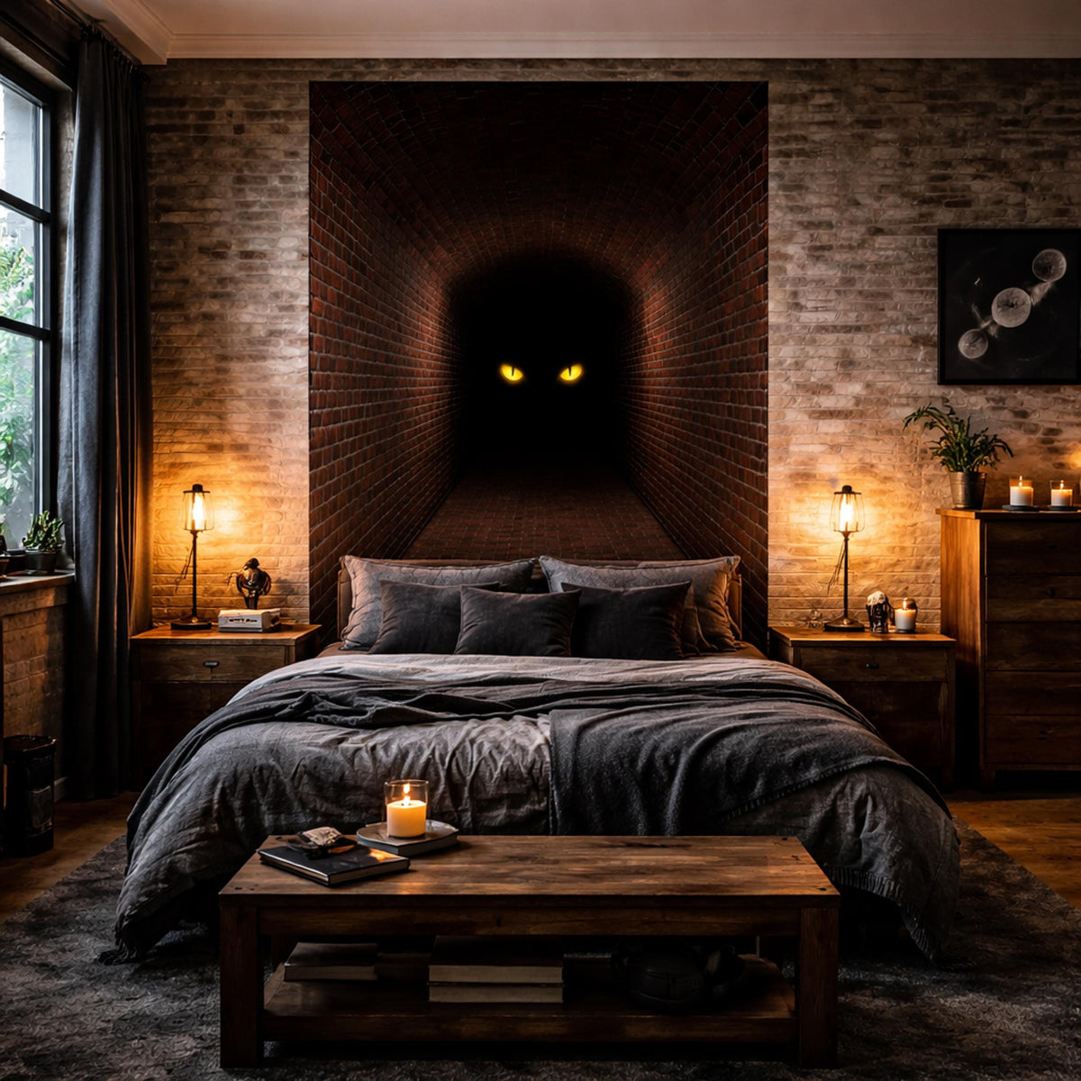 Product display view of 3D Mystery Tunnel Wall Decal.