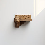 Alternate product view of 3D Printed Leo Lion Head Wall Shelf.