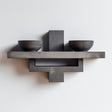 3D printed wall-mounted shelf inspired by the Libra zodiac sign.