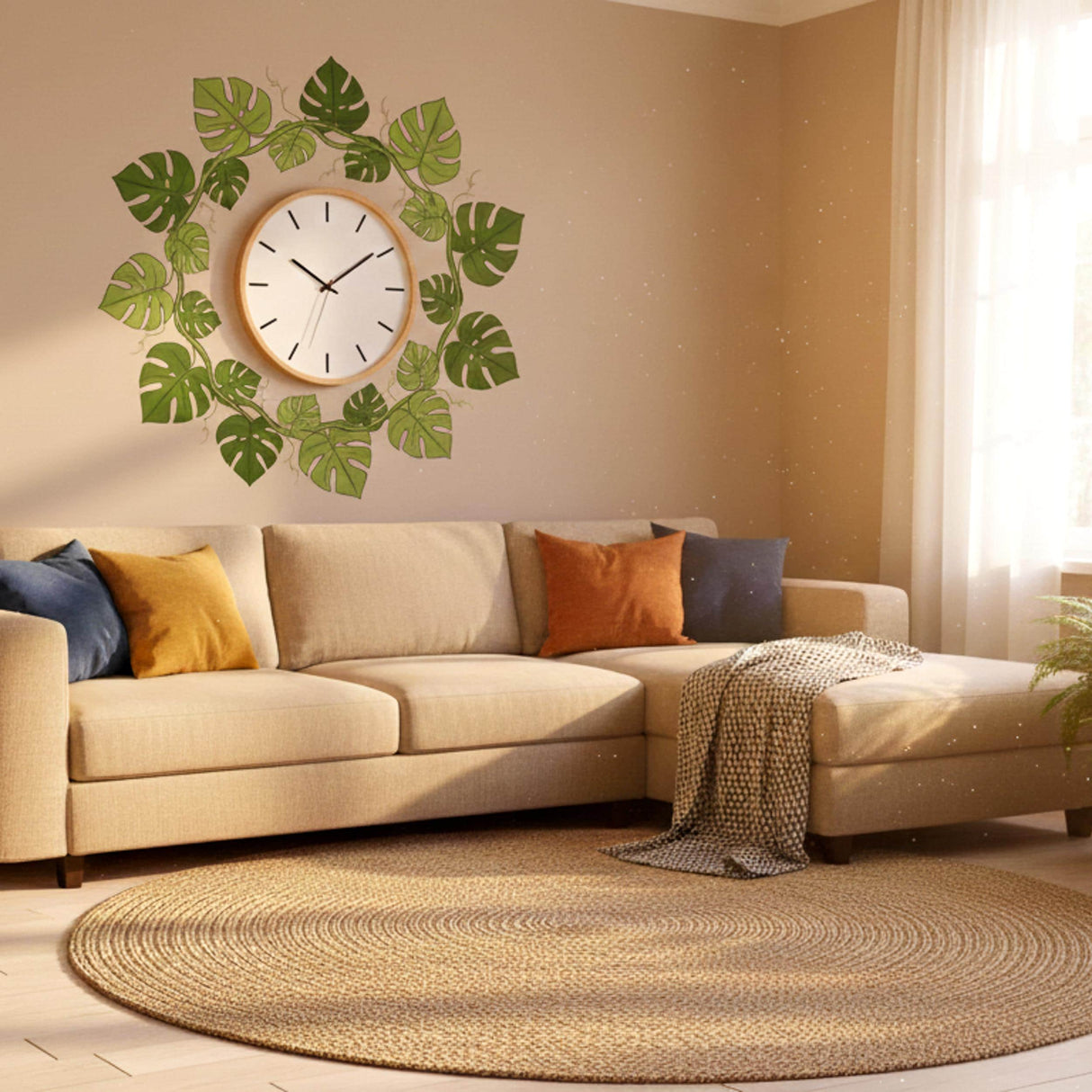 Product gallery view of Monstera Leaf Wall Decal.