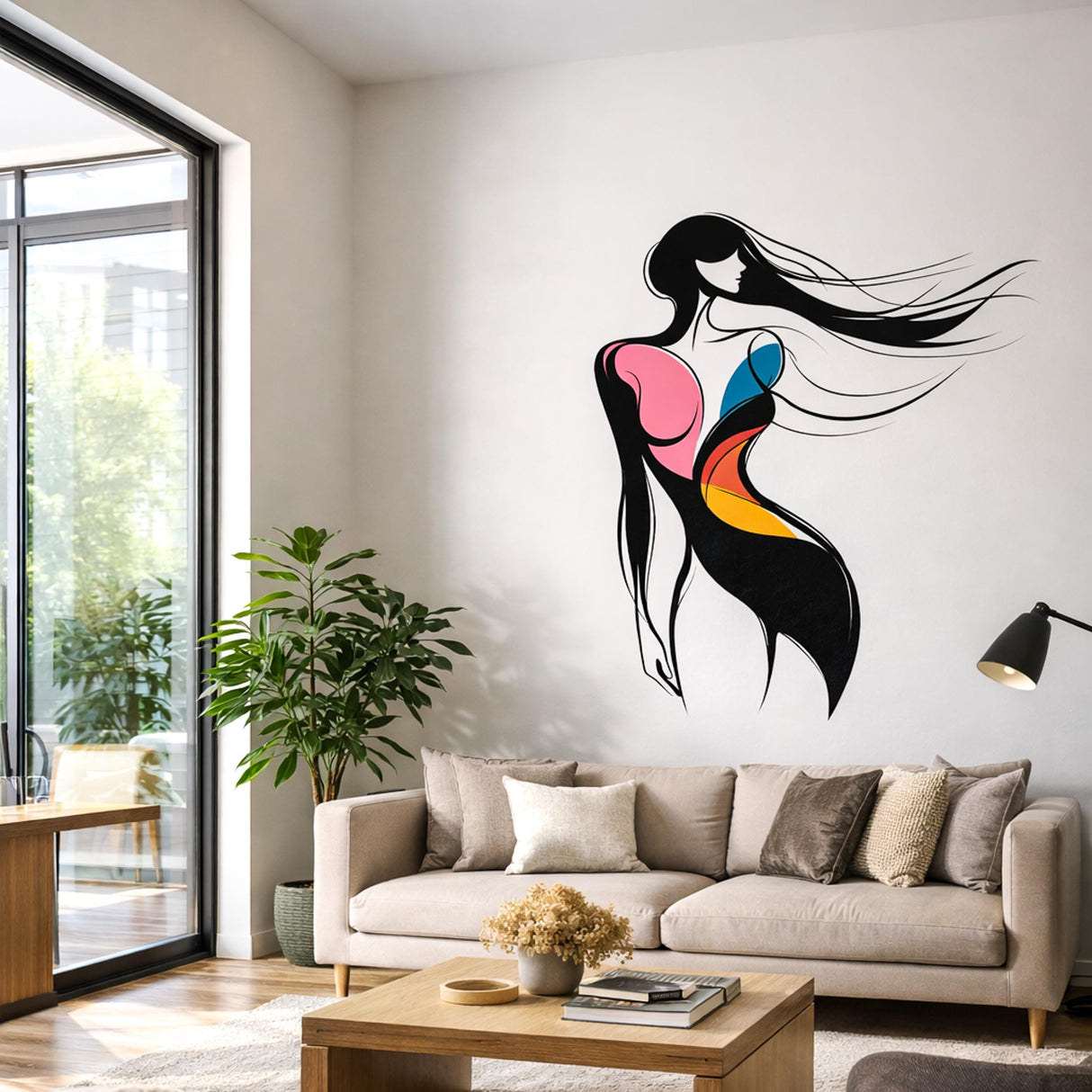 Product detail view of Abstract Woman Wall Art.