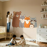 Additional product presentation of Kawaii Woodland Animal Wall Decal.