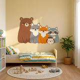 Product detail view of Kawaii Woodland Animal Wall Decal.