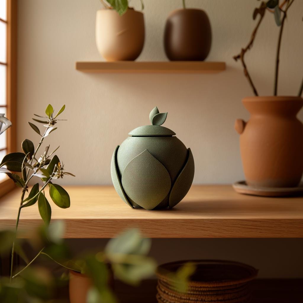 Product gallery view 17 of Botanical Pet Memorial Urn.