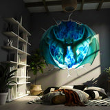 Product detail view of 3D Blue Fire Dragon Wall Decal.