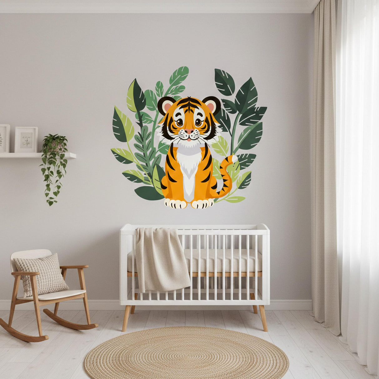 Alternate product presentation of Baby Tiger Wall Decal.