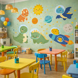Product presentation view of Space Dinosaur Wall Decals.