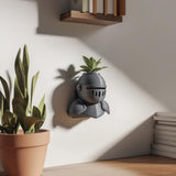 Alternate product view of 3D Printed Knight Wall Planter Shelf.