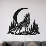 Product detail view of Geometric Wolf Wall Decal.