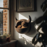 Alternate product view of 3D Printed Horned Cat Wall Shelf Bed.