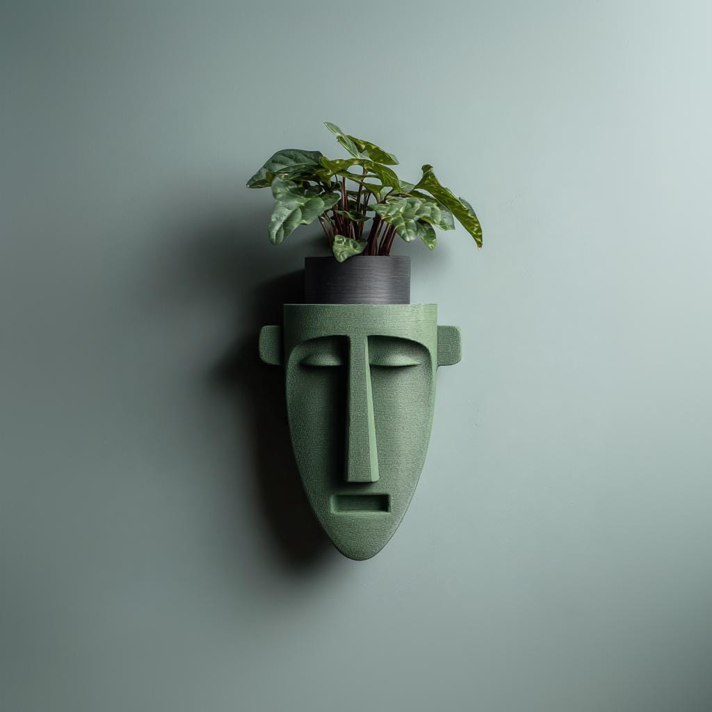 Product gallery view of 3D Printed Long Face Wall Shelf.