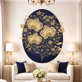 Product presentation view of Golden Orchid Wall Decal.