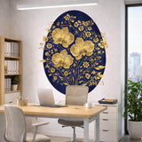 Product detail view of Golden Orchid Wall Decal.