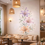 Alternate product presentation of Watercolor Lily Wall Decal.