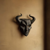 Alternate product view of 3D Printed Horned Mask Wall Decor.
