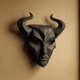 Product gallery view of 3D Printed Horned Mask Wall Decor.