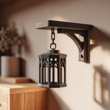 3D printed gothic lantern-style wall ornament suspended from a bracket by a decorative chain