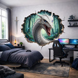 Product detail view of White Dragon Wall Decal.