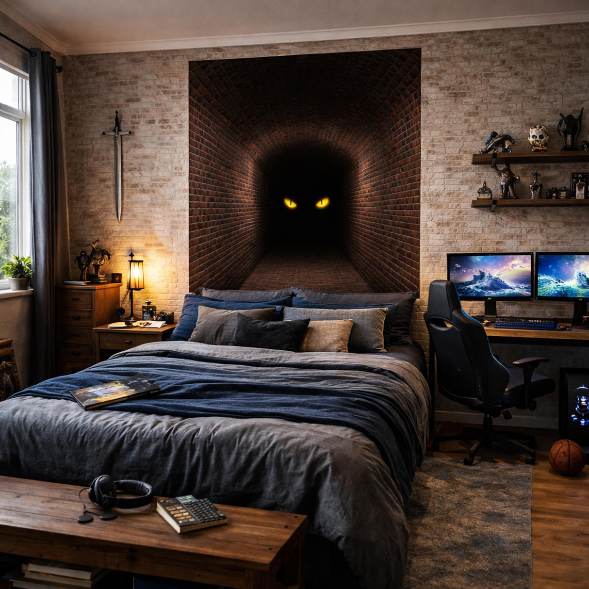 Additional product detail of 3D Mystery Tunnel Wall Decal.