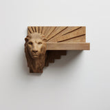 Product gallery view of 3D Printed Leo Lion Head Wall Shelf.