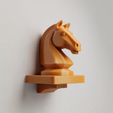Product gallery view of 3D Printed Chess Knight Wall Shelf.