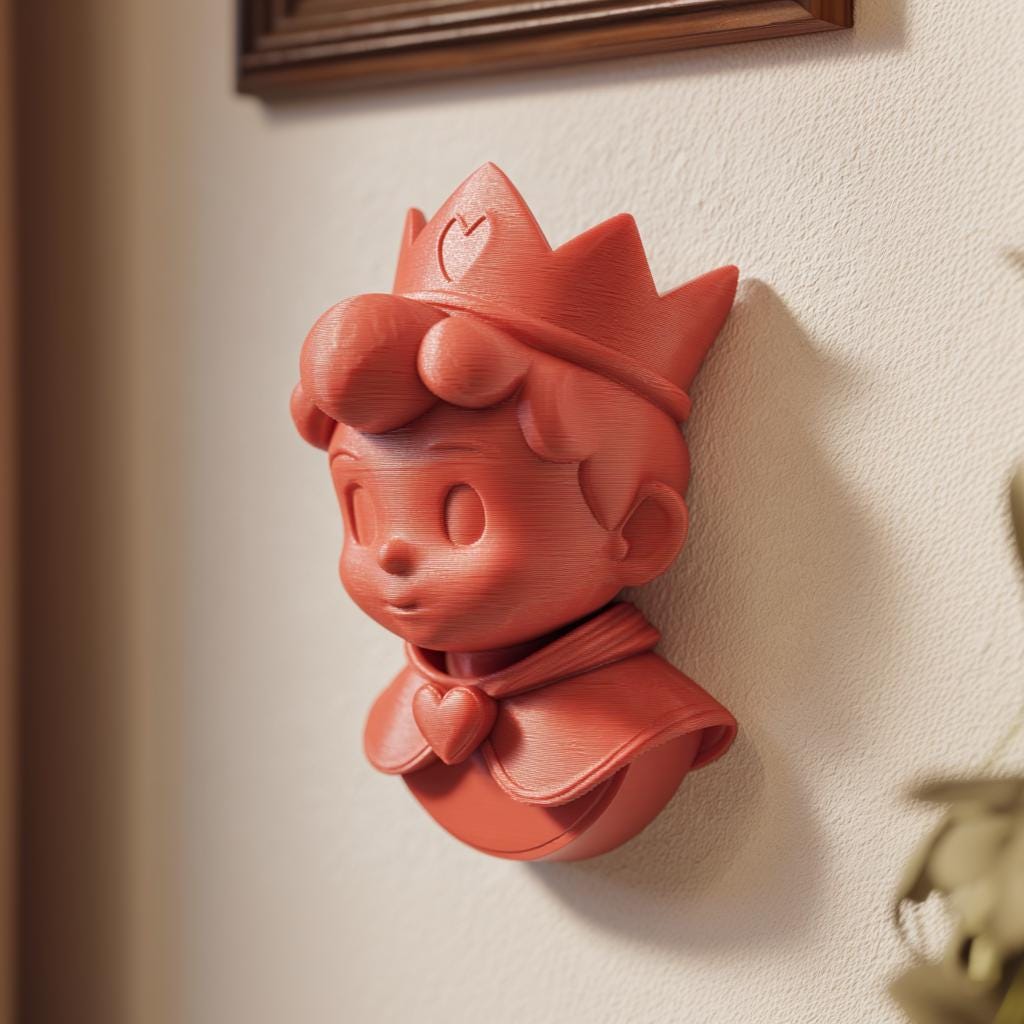 Product gallery view of 3D Printed Cute Prince Wall Art.