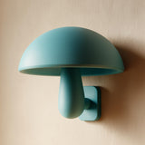 3D printed wall-mounted decorative object shaped like a minimalist mushroom with a smooth rounded cap and organic stem form.