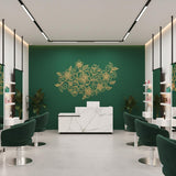 Product gallery view of Golden Floral Wall Decal.