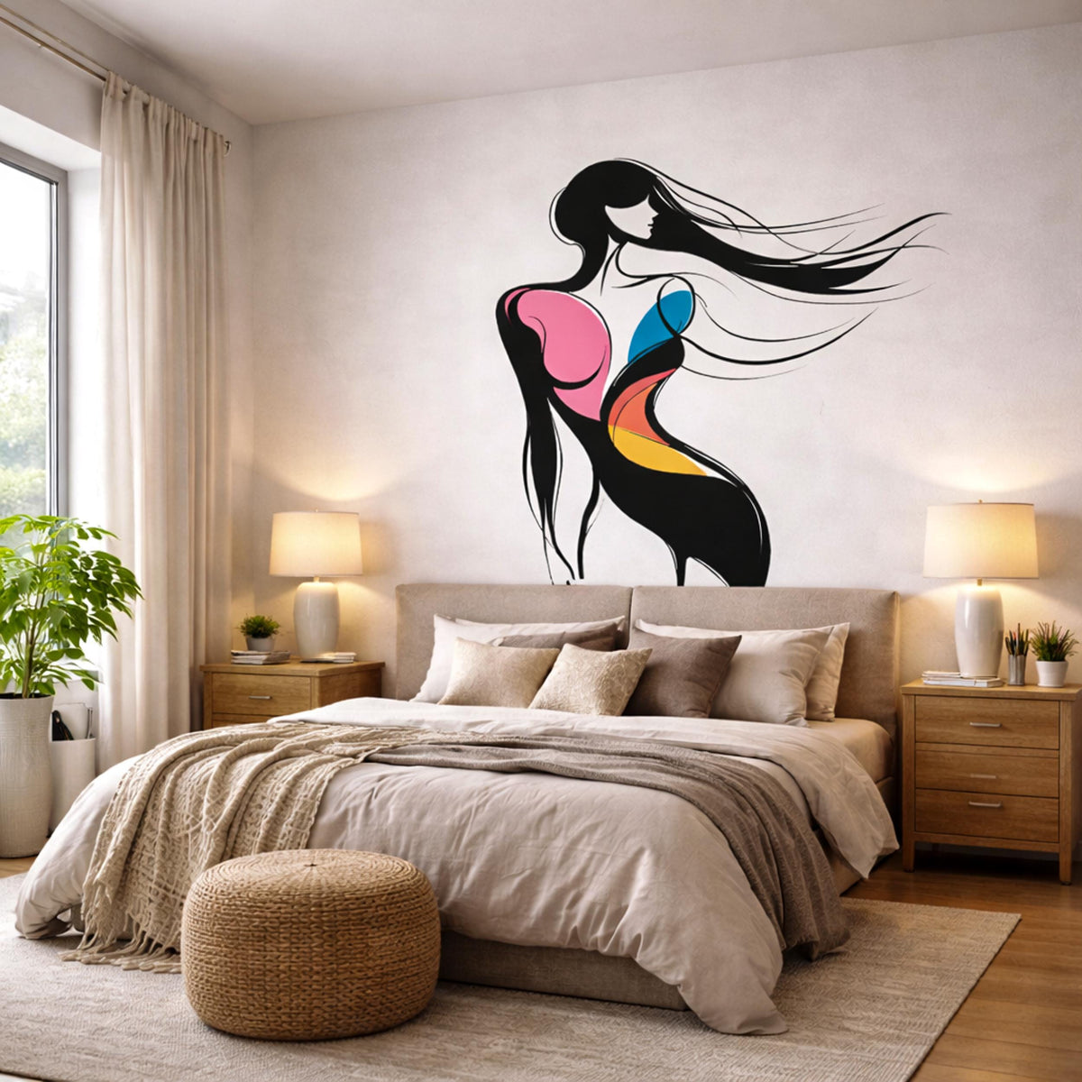 Additional product presentation of Abstract Woman Wall Art.