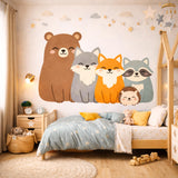 Alternate product view of Kawaii Woodland Animal Wall Decal.