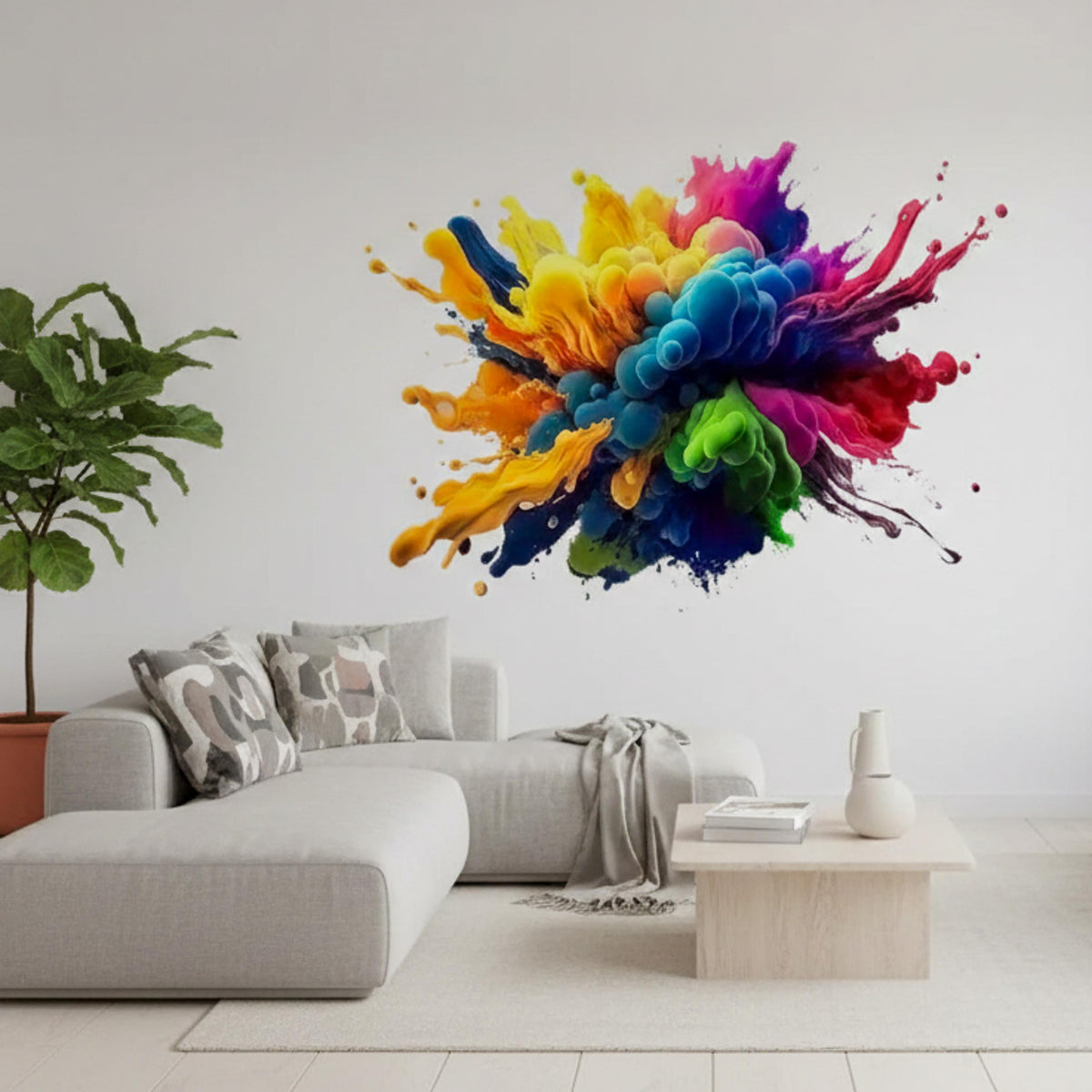 Alternate product presentation of 3D Paint Explosion Decal.