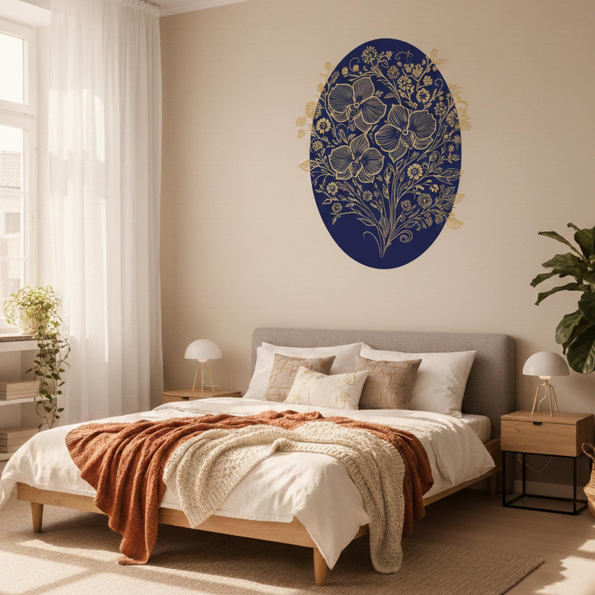 Product gallery view 12 of Gold Filigree Orchid Decal.