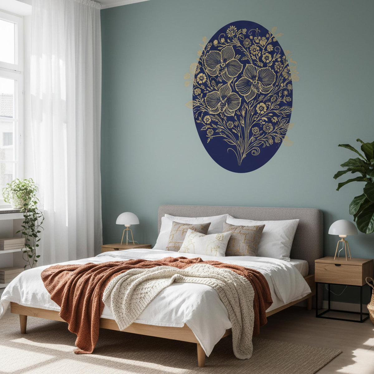 Alternate gallery view of Gold Filigree Orchid Decal.